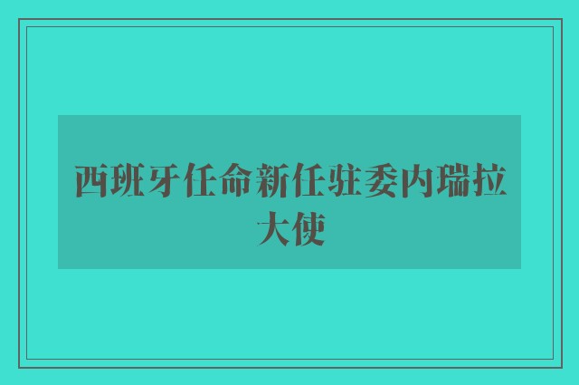 西班牙任命新任驻委内瑞拉大使