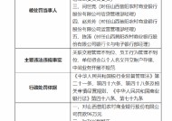 山西昔阳农村商业银行被罚96万元：因关联交易管理不到位 员工行为管理不到位等