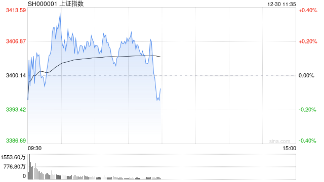 午评：指数早盘震荡回落 算力板块集体走高